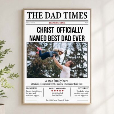 Personalized Dad Poster – The Dad Times Custom Photo Gift for Dad